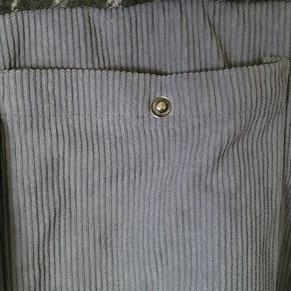 Ces Femme Blue Plaid Contrast Ribbed Oversized Jacket Shacket Baggy Top Shirt - Picture 8 of 12